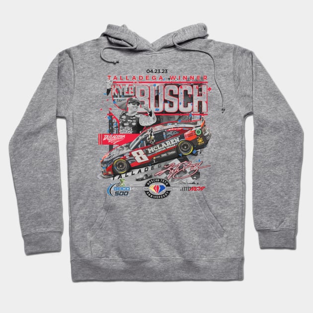 Kyle Busch 500 Race Winner Hoodie by art.Hamdan